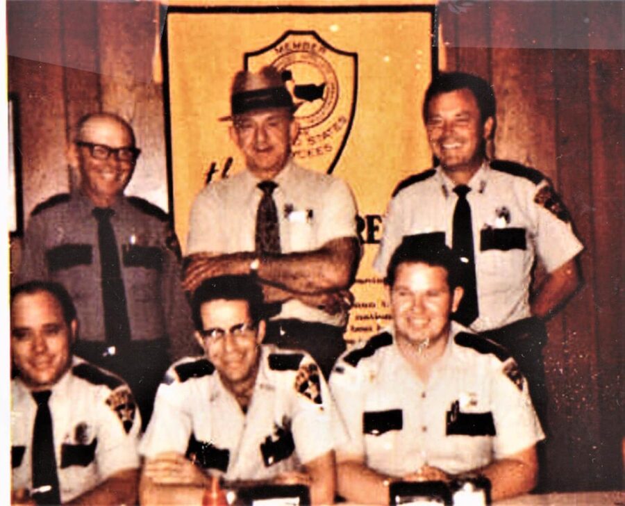 Sheriff Clifford Coleman with his deputies