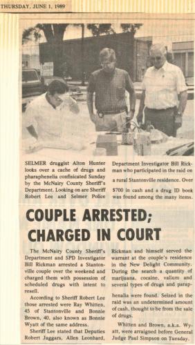 Alton Hunter Examing Confiscated Drugs