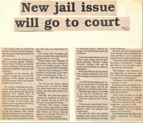 Jail Issues