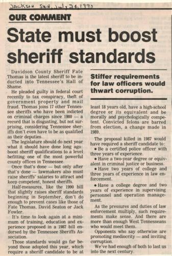 More Corrupt Sheriffs