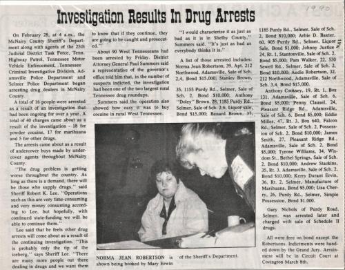 More Drug Arrests
