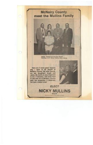 Nicky Mullins Runs for Sheriff and the Mullins Family I Political Ad