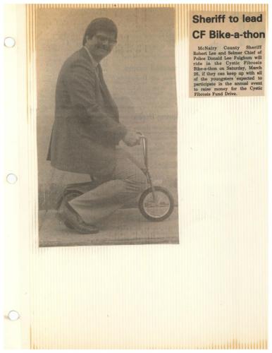 Robert Lee Leading the Bikeathon
