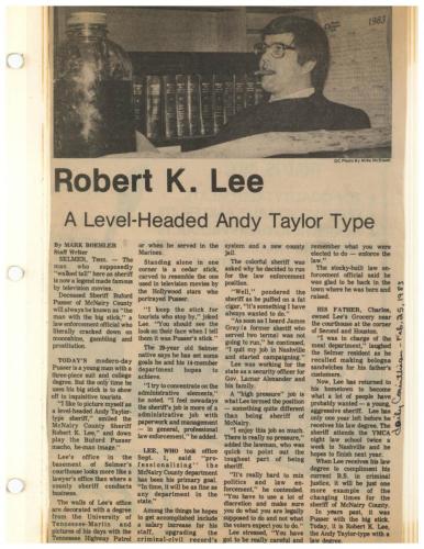 Robert Lee Level Headed Article