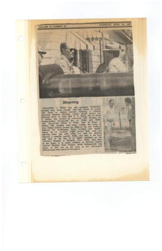 Shooting of Joe G Willis his Wife Lillian Outside the Home of Ivan Fisher