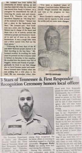 Bruruce Leonard and Sgt Ricky Finley