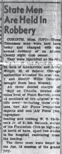 Buford Pusser Marvin King Jerry Wright Arrested for Attempted Murder