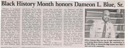 Deputy Dameon Blue SR