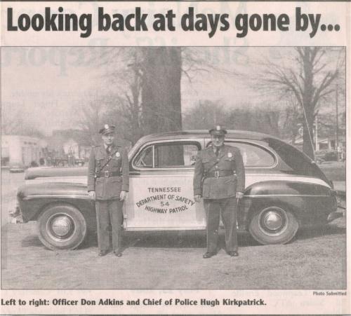 Highway Patrolman Don Adkins and Selmer Chief of Police Hugh Kirkpatric