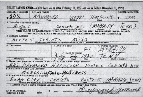 Jack Hathcock Draft Card Pg 1