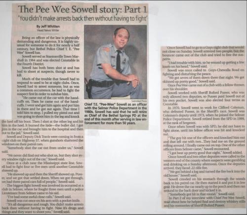 Pee Wee Sowell Story part 1