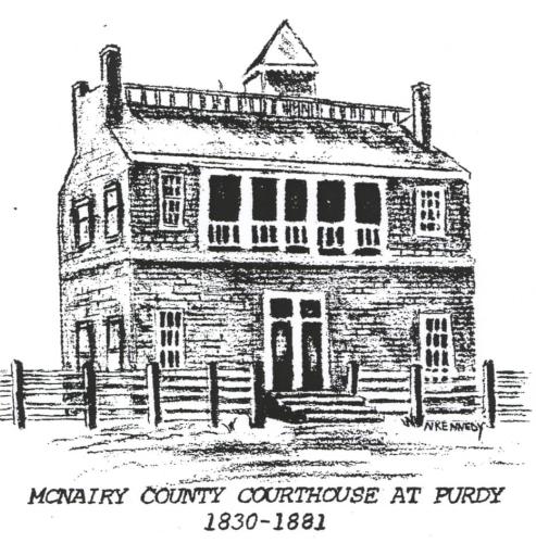 Purdy Courthouse Drawing by Nancy Kennedy