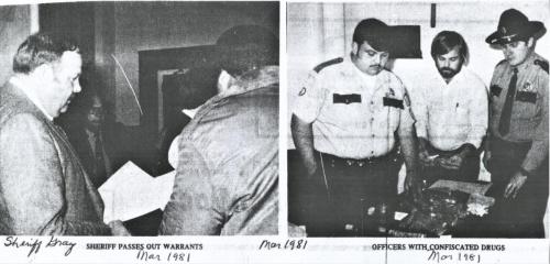 Sheriff Gray Passes Out Warrants and Confiscated Drugs