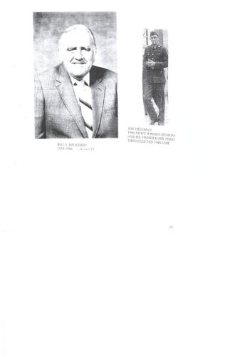 Sheriff Joe Freeman 1945 Finished Term of T Newt Wright Then Elected 46 48
