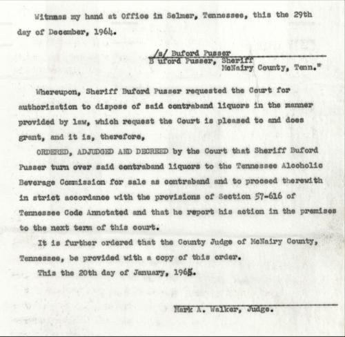 Sheriff Pusser Confiscates Load of Contraband Liquors 12 29 1964 Pg 7
