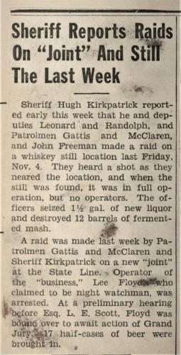 Sheriff Raids Stills