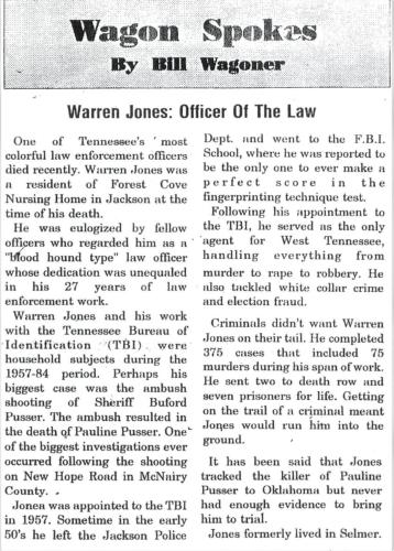 TBI Agent Warren Jones