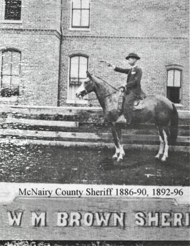 W Brown Sheriff 1886 To90 1892 to 96