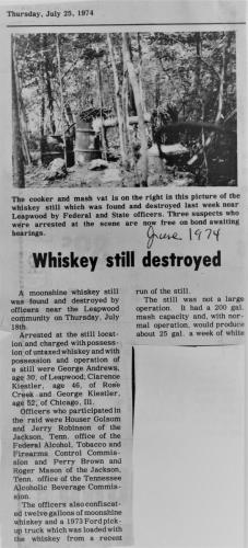Whiskey Still Destroyed